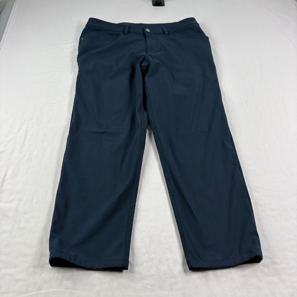 Lululemon ABC Pants Mens 33x27 Blue Chino Classic Fit Preppy Stretch Golf Casual